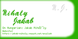 mihaly jakab business card